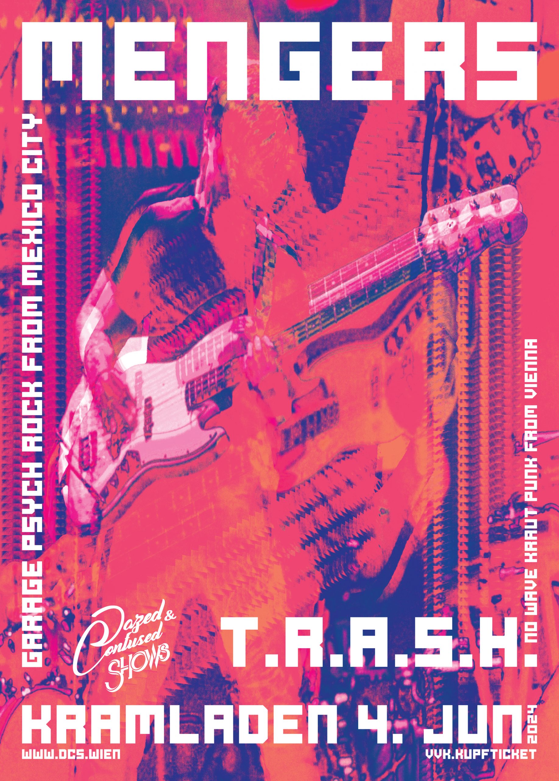 mengers live at kramladen vienna with t.r.a.s.h. 2024 poster