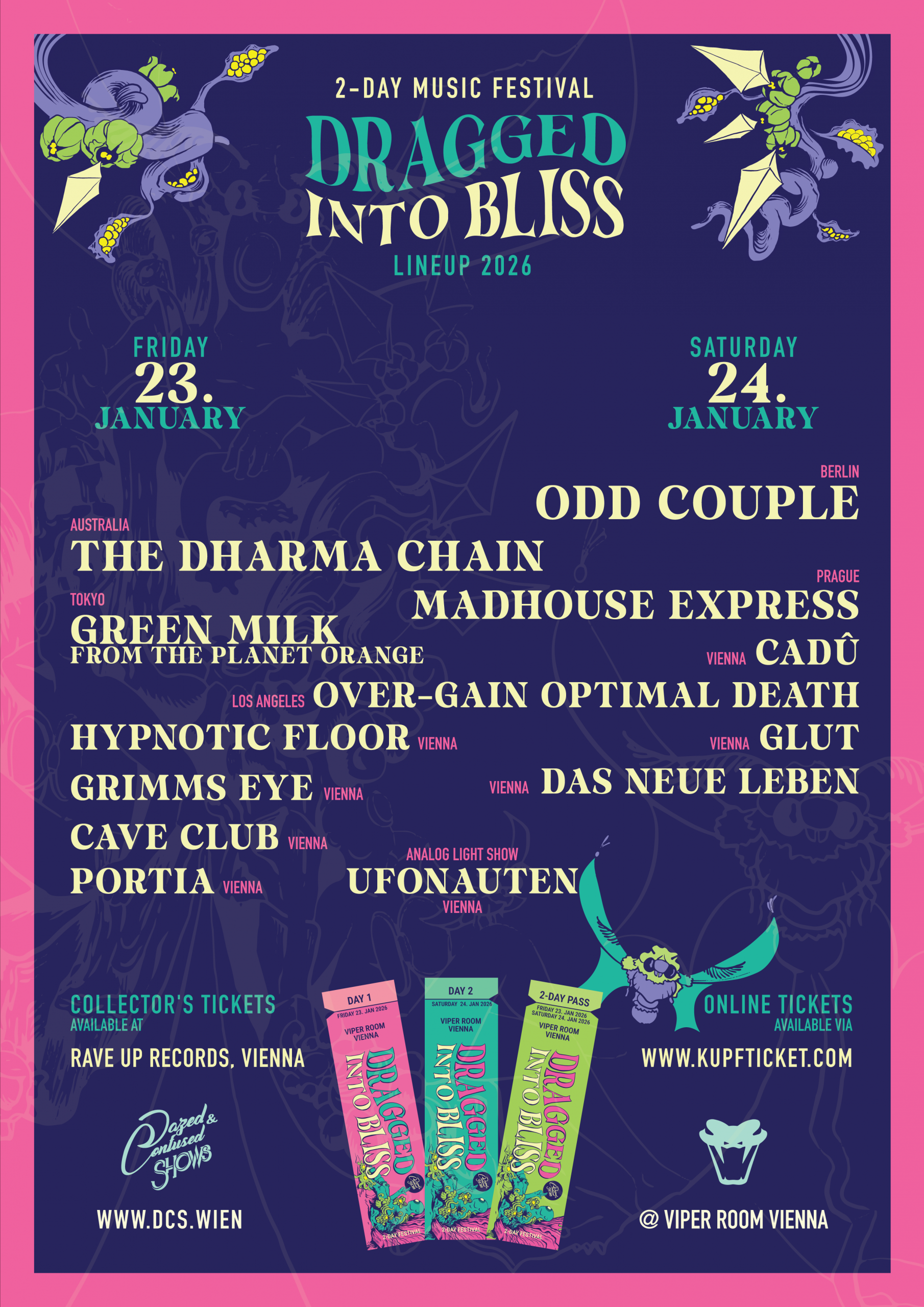 Dragged Into Bliss 2026 Lineup
