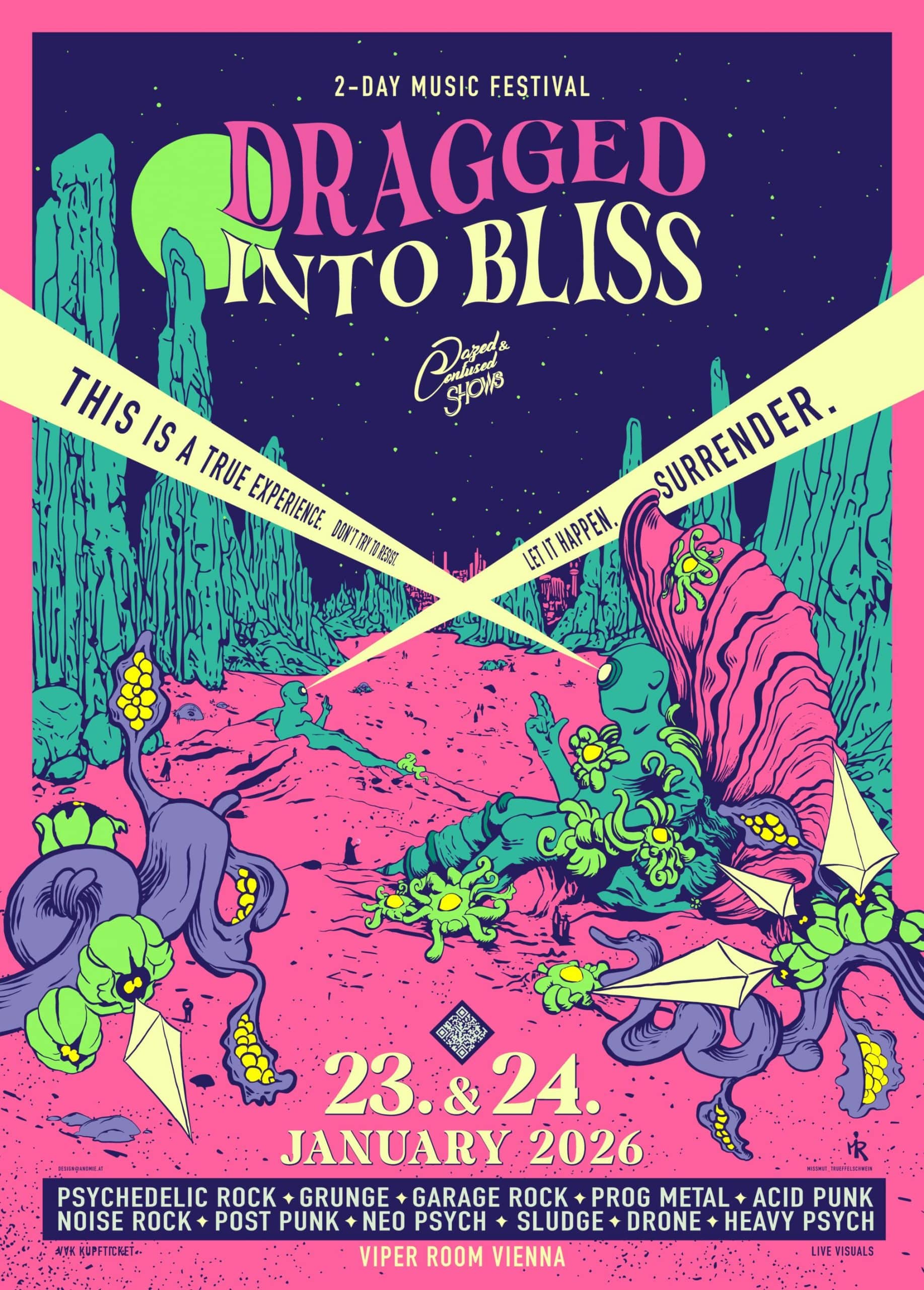 DRAGGED INTO BLISS PLAKAT 2026