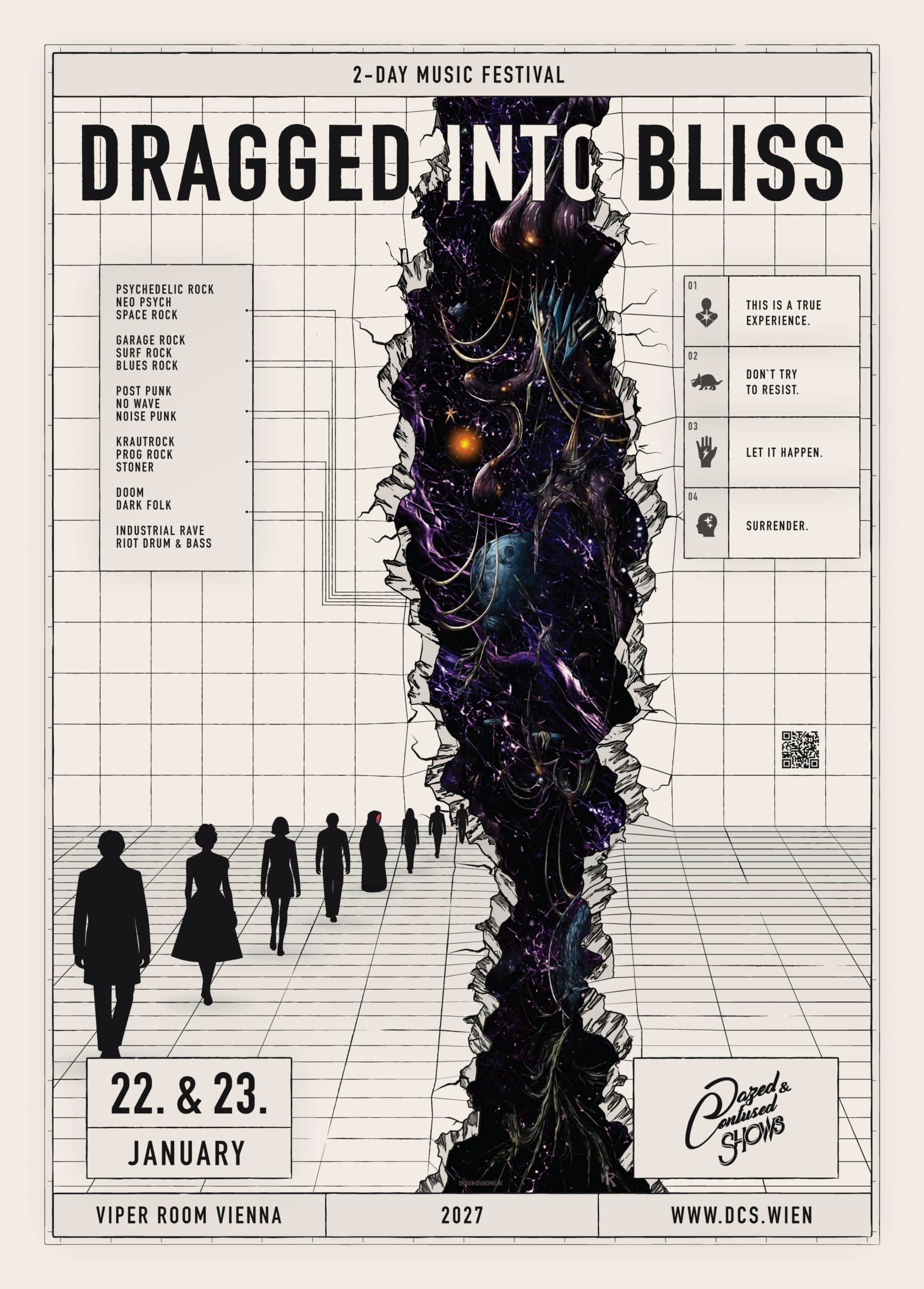 DRAGGED INTO BLISS POSTER
